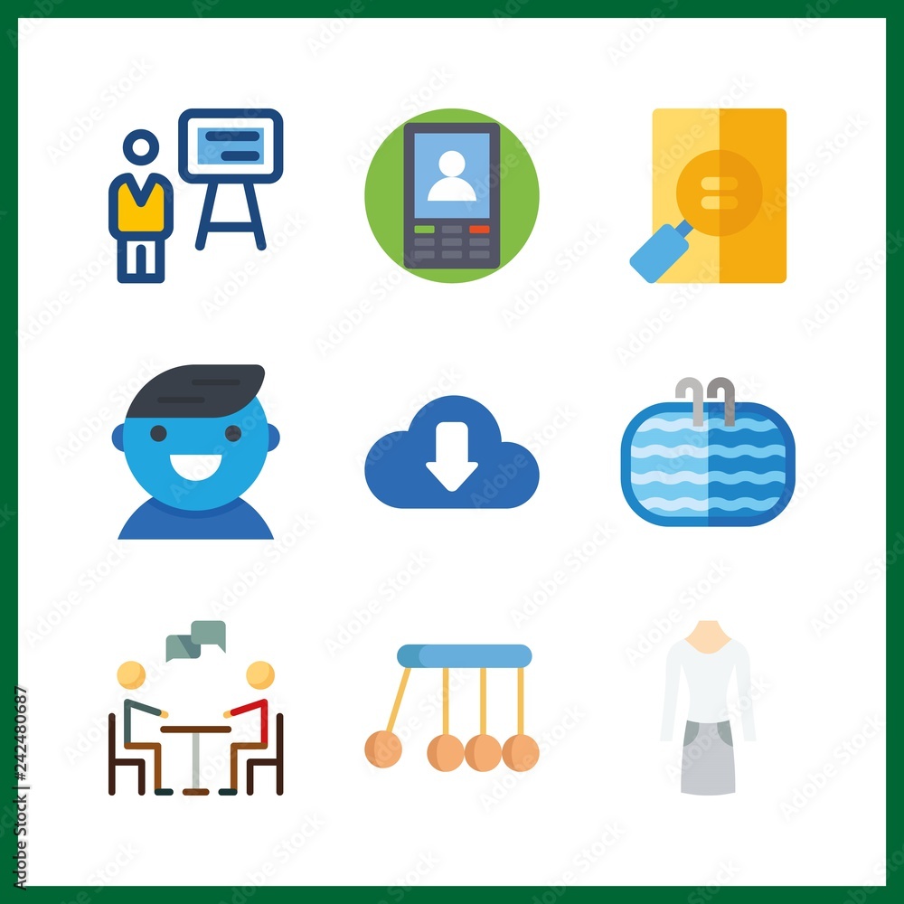 9 businessman icon. Vector illustration businessman set. download and user icons for businessman works 9 businessman icon. Vector illustration businessman set. download and user icons for businessman works