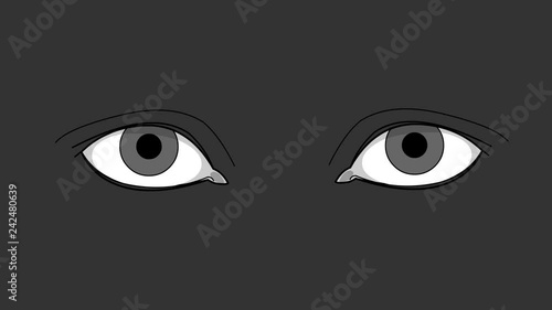 Human eyes, people eyes blinking looping animation