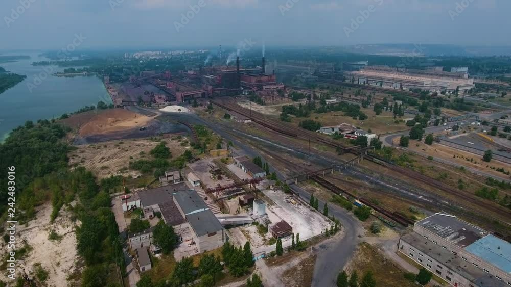 Aerial view of industrial zone and technology park Aerial view of industrial zone and technology park