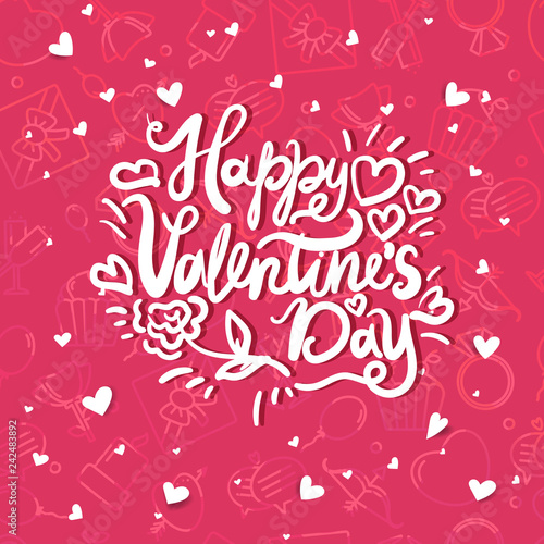 Greeting card for Happy Valentine s Day.For  banners wallpapers and craft paper.Vector illustration