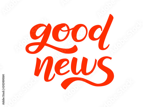 Good news lettering. Vector illustration