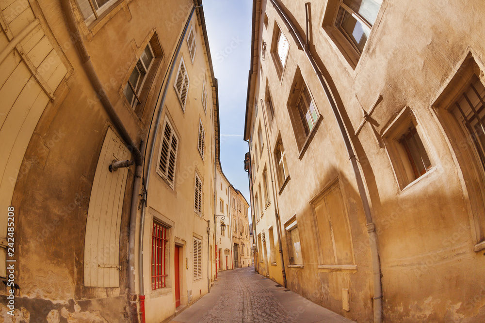 Small street in Nancy downtown, France, Europe