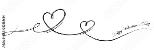 romantic heart line graphic for valentines day photo