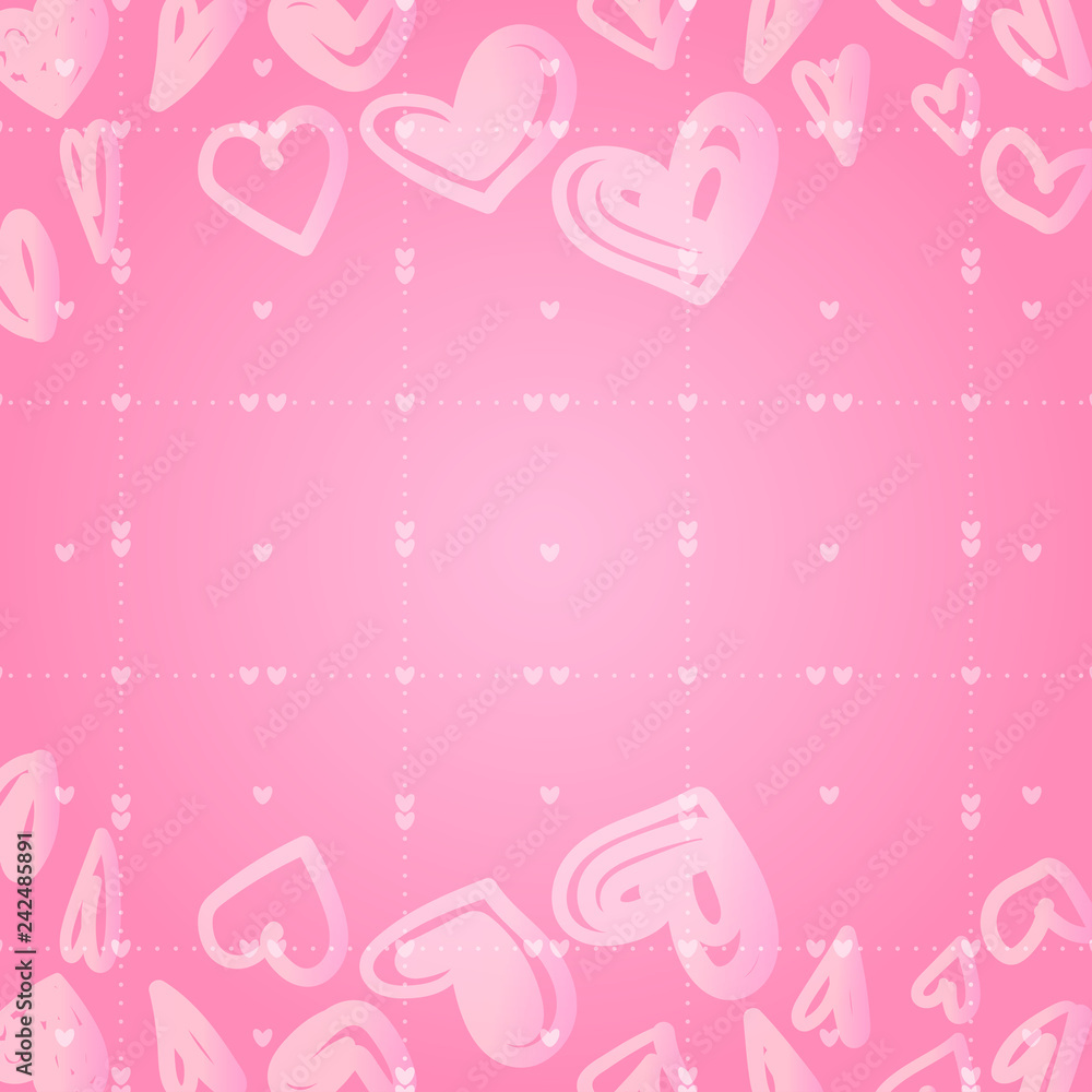 Greeting card for Happy Valentine's Day.Dandelion with hearts.For banners,wallpapers and craft paper.Vector illustration Greeting card for Happy Valentine's Day.Dandelion with hearts.For banners,wallpapers and craft paper.Vector illustration