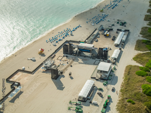 Dave Matthews Bank stage setup on Miami Beach December 2018 photo