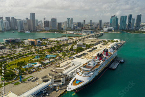 Aerial Port Miami view of Downtown © Felix Mizioznikov