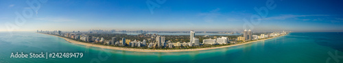 Amazing aerial panorama of Miami Beach stitched image