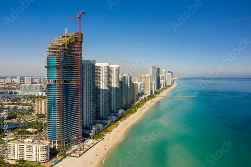 Aerial shot of the Ritz Carlton Residences Miami Sunny Isles Beach