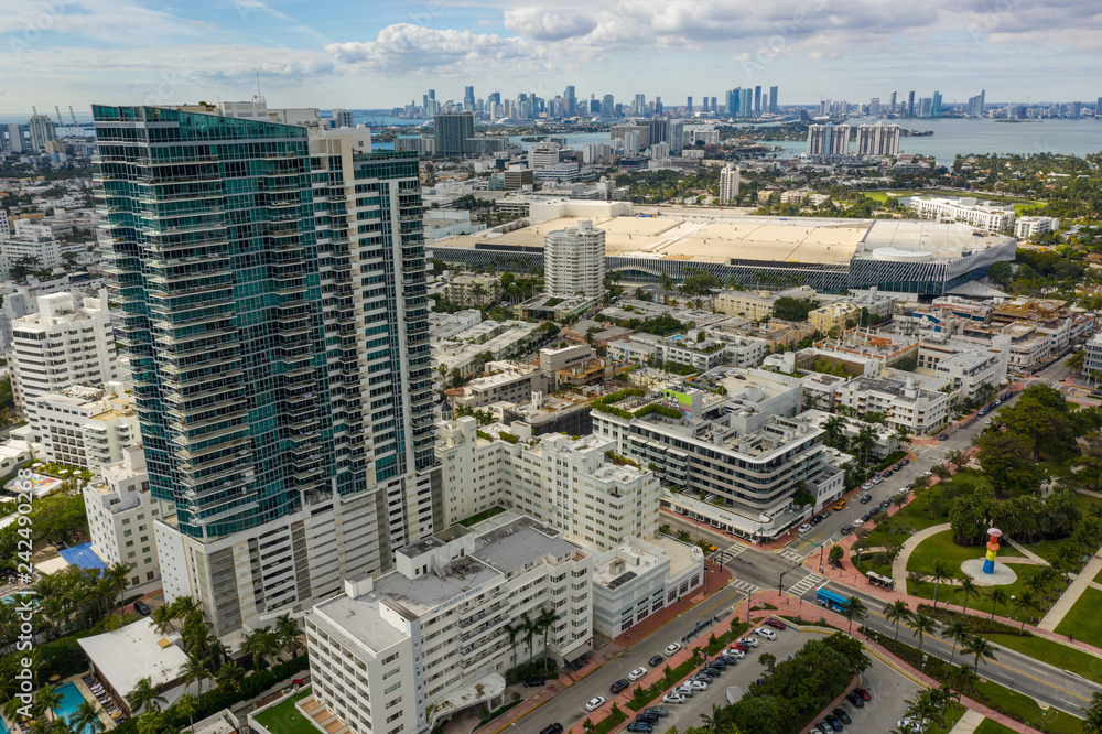 Aerial Miami Beach Setai Condominium Residences
