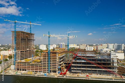 Aerial Miami River Landing construction site