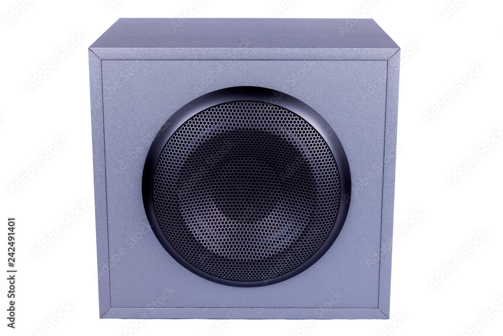 Fototapeta premium Powerful subwoofer of a 200 W 2.1 speaker system isolated