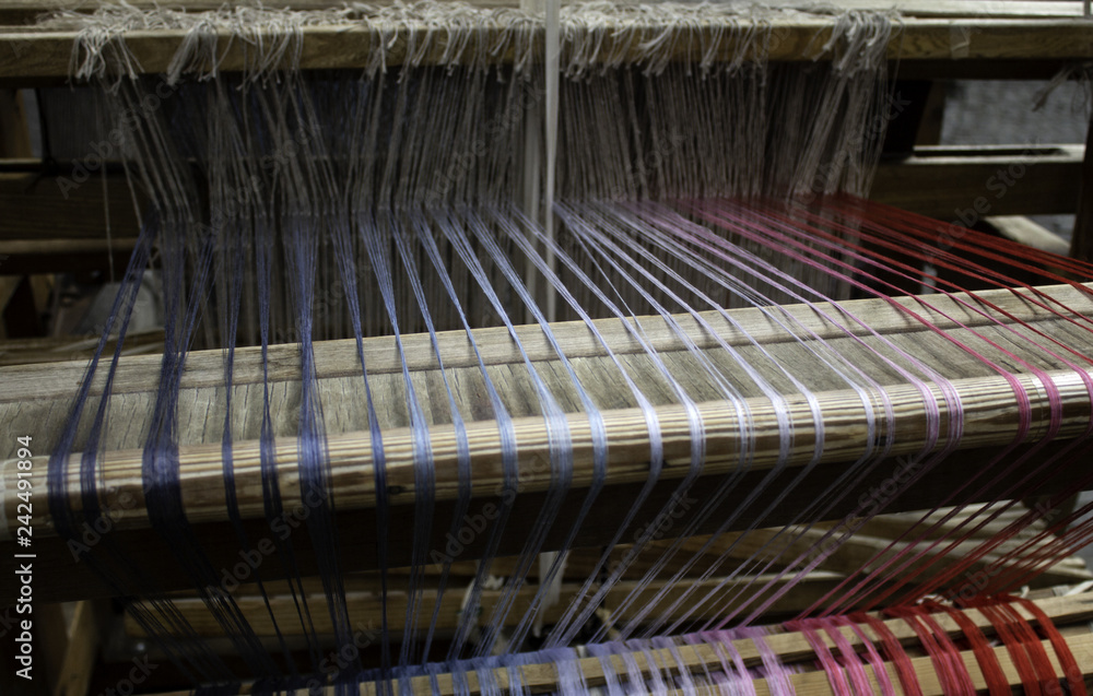 Looms of threads Looms of threads