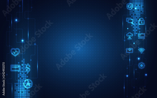 Blue Abstract Technology Background