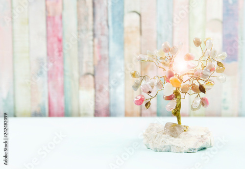 Canvas Print Feng shui gem tree, also called feng shui crystal tree is used for spiritual feng shui cures for love to feng shui for money