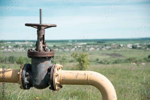 gas valve in the field