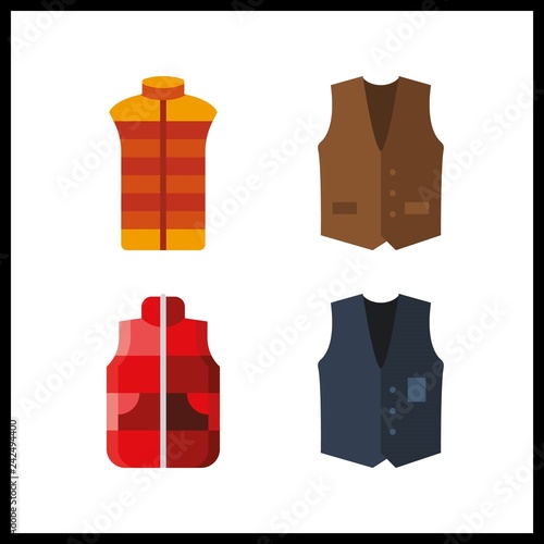 4 bulletproof icon. Vector illustration bulletproof set. vest icons for bulletproof works