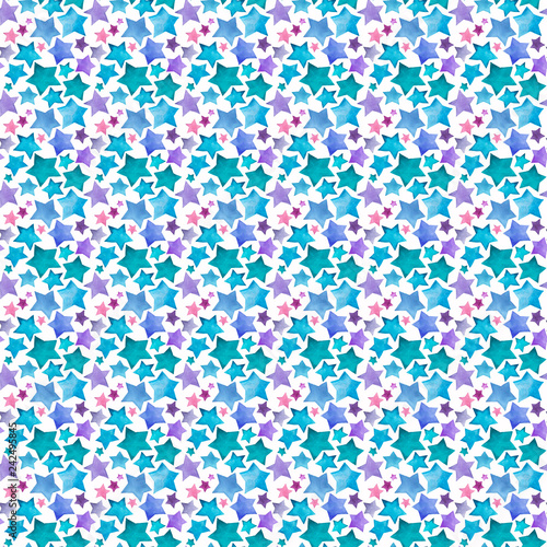 Beautiful lovely cute wonderful graphic bright artistic blue purple stars pattern watercolor hand sketch. Perfect for textile, wallpapers, invitation, wrapping paper