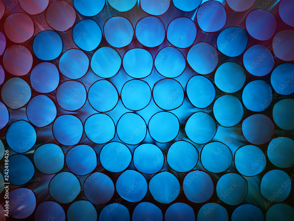 Abstract blue colorful background of stack pipes Abstract blue colorful background of stack pipes