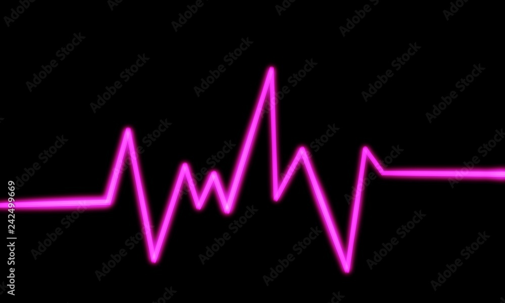 Cardiogram cardiograph oscilloscope screen illustration background - Illustration