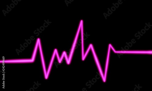 Cardiogram cardiograph oscilloscope screen illustration background - Illustration