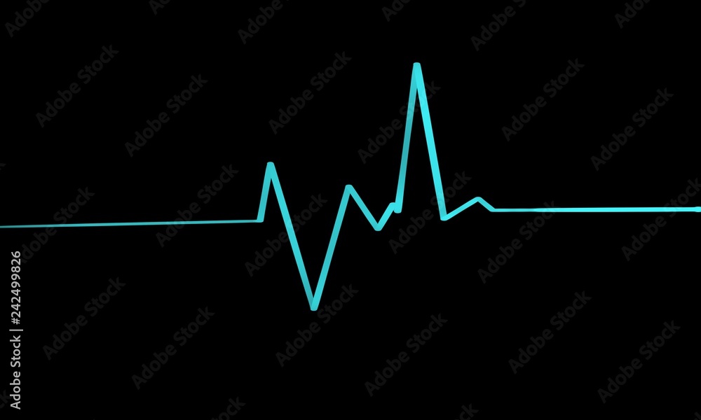 Cardiogram cardiograph oscilloscope screen illustration background - Illustration