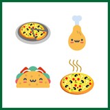 4 sauce icon. Vector illustration sauce set. pizza and taco icons for sauce works
