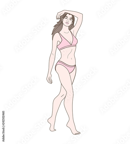 attractive european slim woman