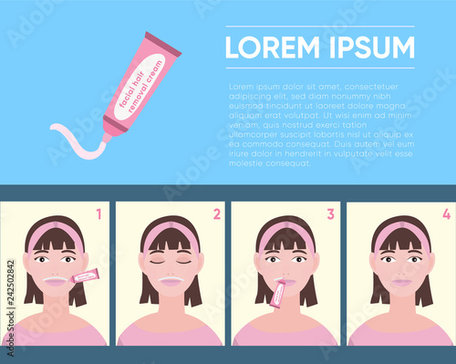 scheme of applying on face bleaching