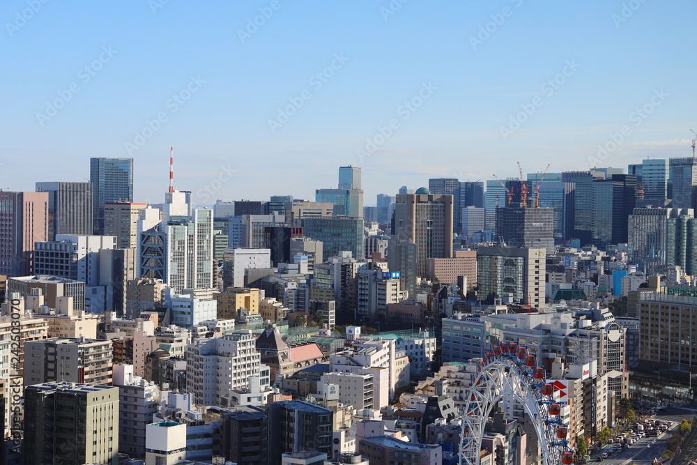 東京都文京区のシビックセンターからの眺め