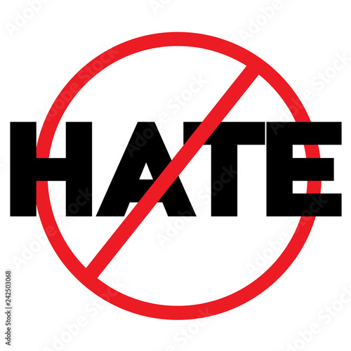 Signage-HATE Not Allowed