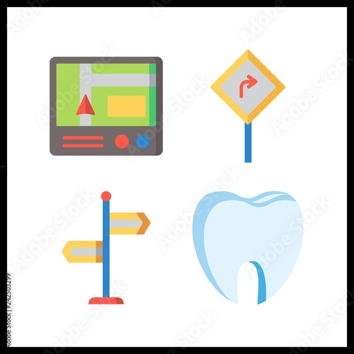 4 direction icon. Vector illustration direction set. gps and toot icons for direction works
