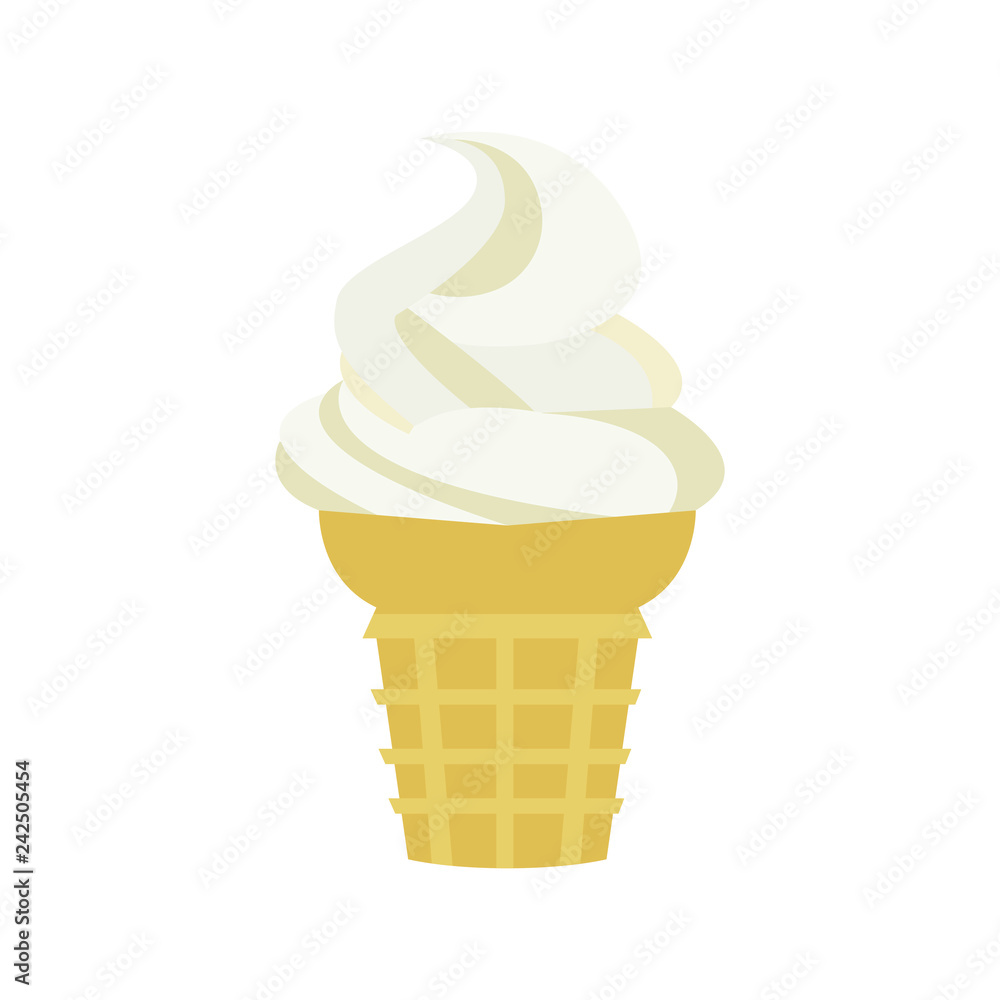 Soft Ice Cream Emoji Stock Vector Adobe Stock
