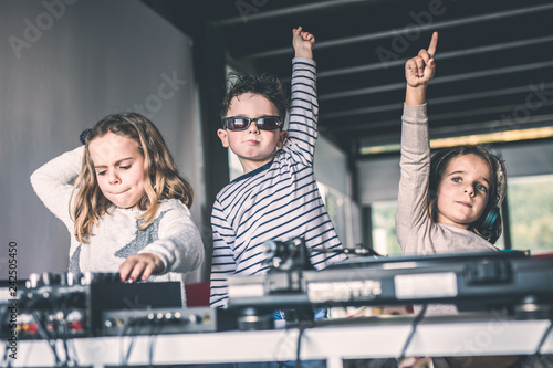 Young DJs make a party at home with vinyl records