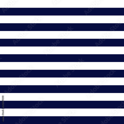 Navy Blue and White Stripes Seamless Pattern - Horizontal navy blue and white stripes seamless pattern