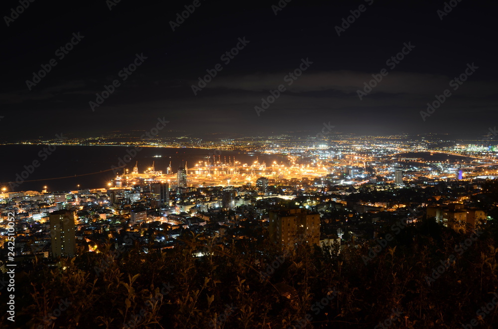 Haifa Bay by night