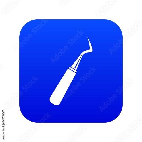 Dental probe icon digital blue for any design isolated on white vector illustration