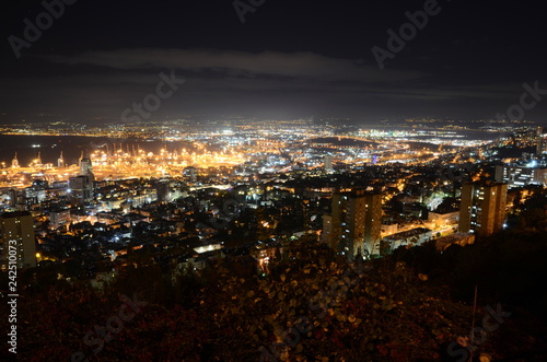 Haifa Bay by night