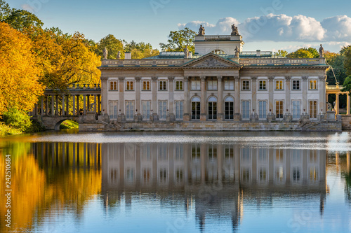 Royal Lazienki Park in Warsaw, Palace on the water, Poland