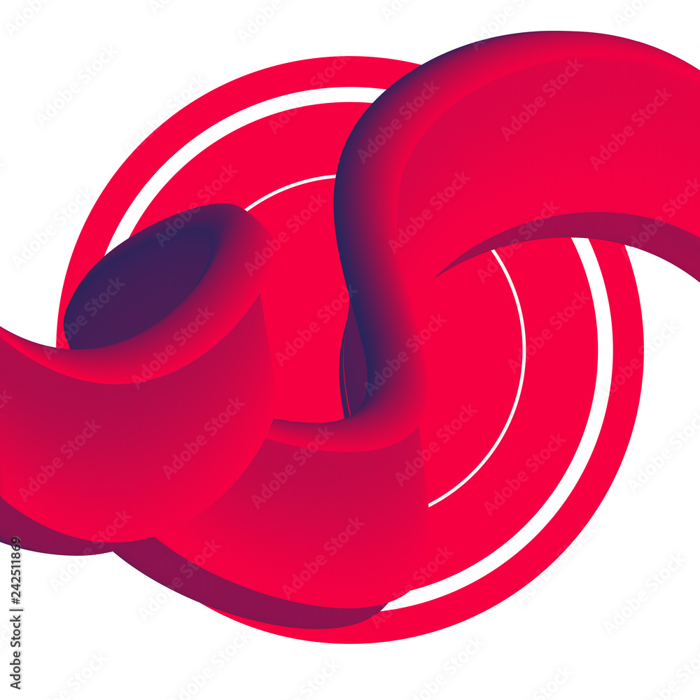 3D Paint Brush with Vibrant Texture on White Background. Vector Red and Purple Line Stroke. Creative Element of a Digital Poster Design 3D Paint Brush with Vibrant Texture on White Background. Vector Red and Purple Line Stroke. Creative Element of a Digital Poster Design