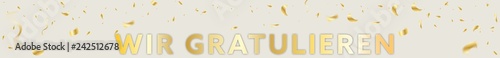 weites Panorama weiß gold Wir Gratulieren