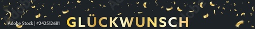 grißes Panorama schwarz gold Glückwunsch