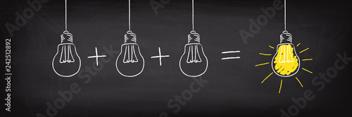 Teamwork Concept Light Bulb Idea