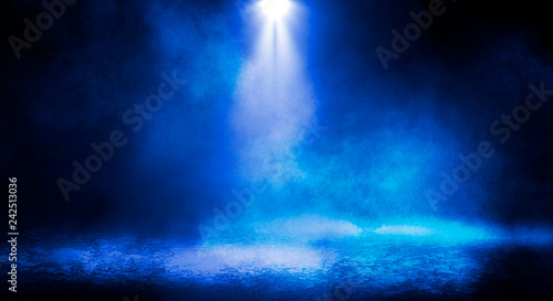 Blue misty dark background....