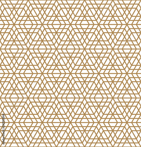 Seamless arabic geometric ornament in brown color.