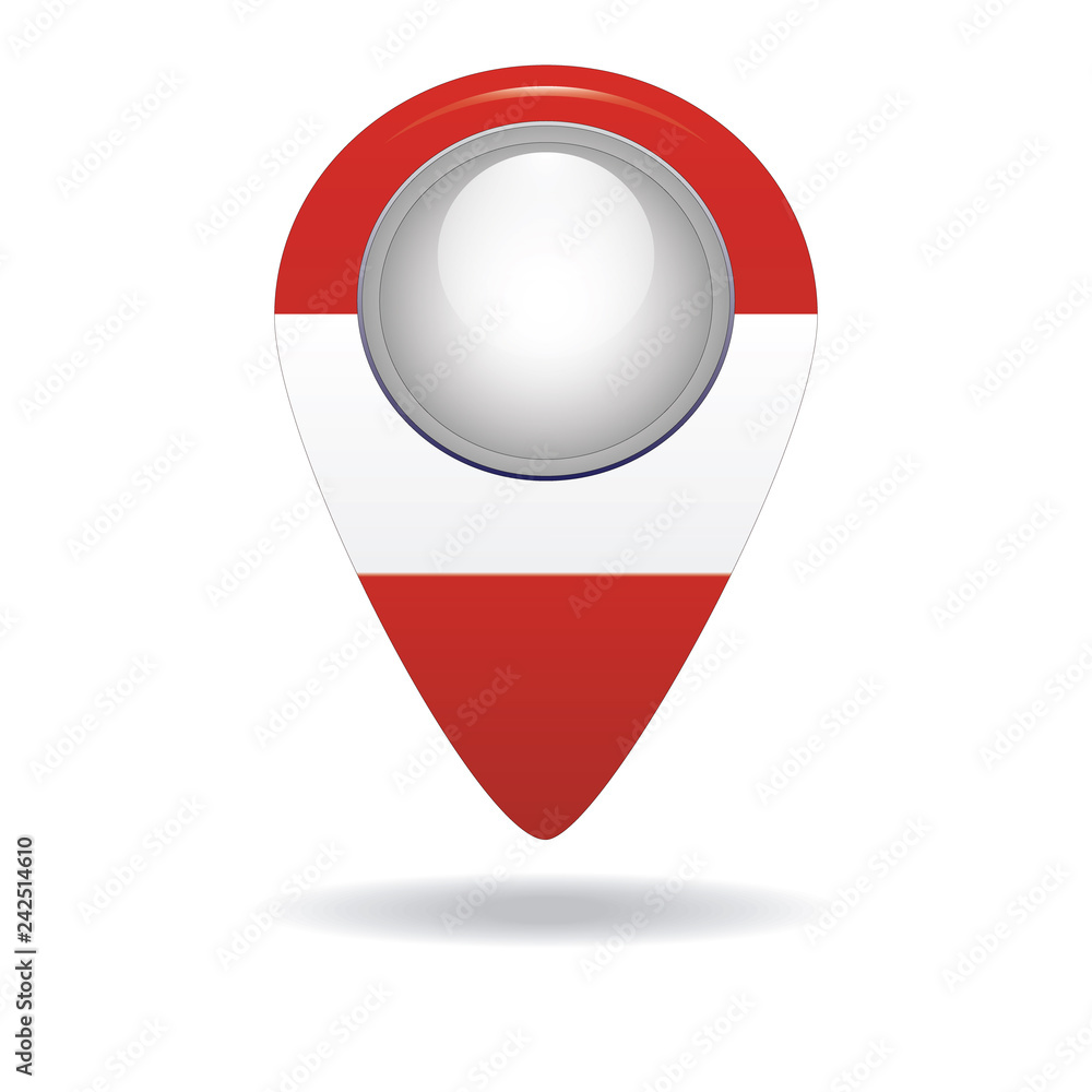 button with the image of the flag of the Austria. Vector graphics button with the image of the flag of the Austria. Vector graphics
