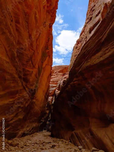 A shot inside a slot canyon in Utah