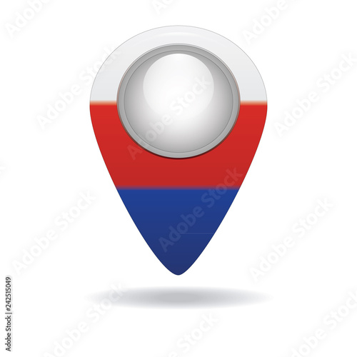 Free Download button with the image of the flag of the RF. Vector graphics - GFXLoad
