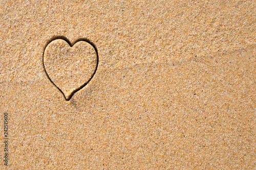 Heart on the beach.