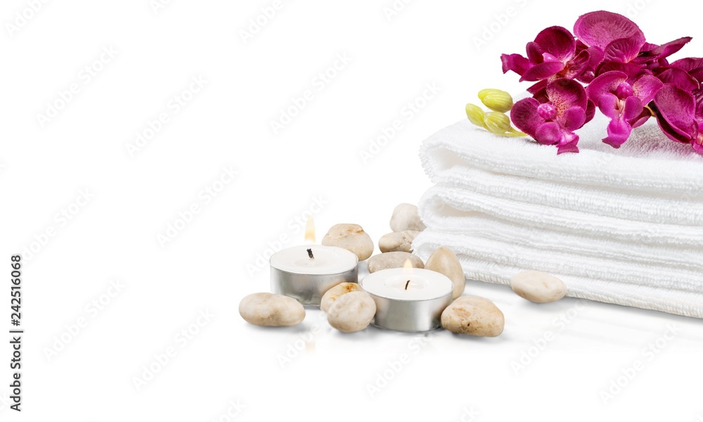 Beautiful spa composition isolated on white