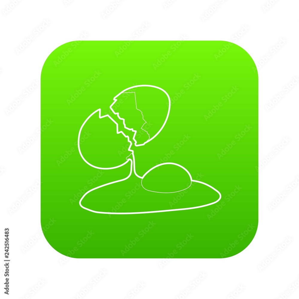 Egg icon green vector isolated on white background Egg icon green vector isolated on white background